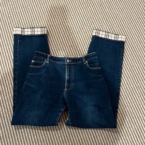 Burberry London Cuff Dark Wash Jeans Size 10